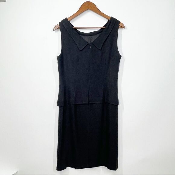Donna Ricco New York Black Sleeveless Paneled Tank Dress Size 8 - Picture 2 of 10